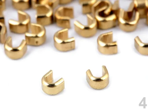 Endstück für Reißverschluss in Gold, Produktansicht