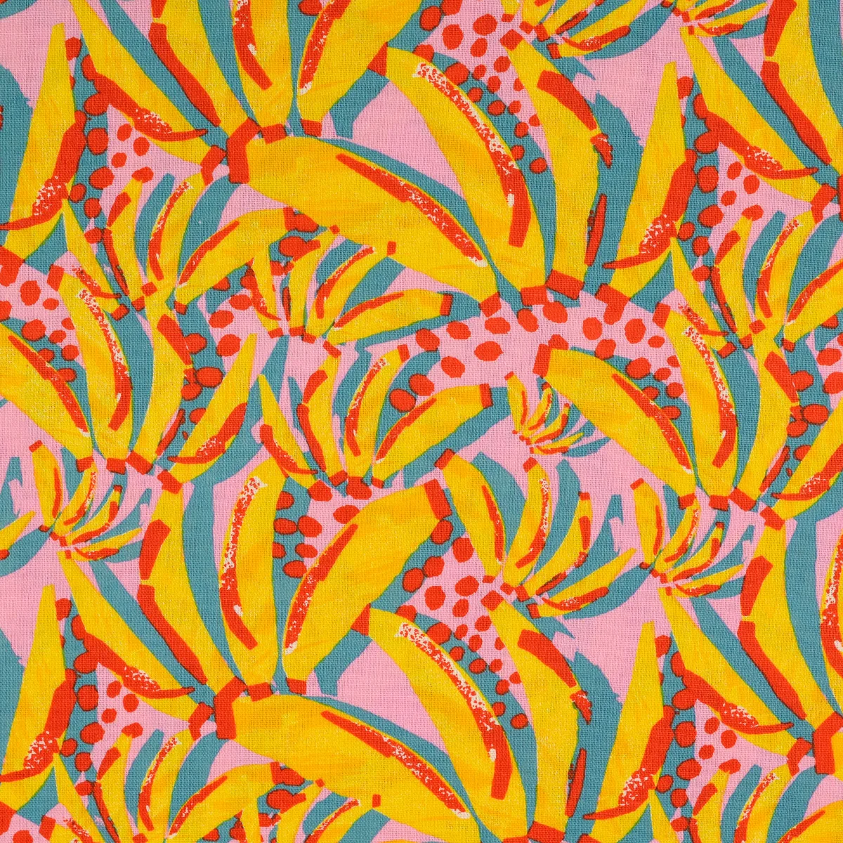 Baumwoll-Leinen / Leinen in Bunt, Stoff im Detail