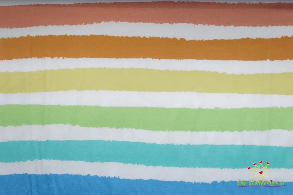 Baumwolljersey in Pastell Bunt, Meterware im Detail