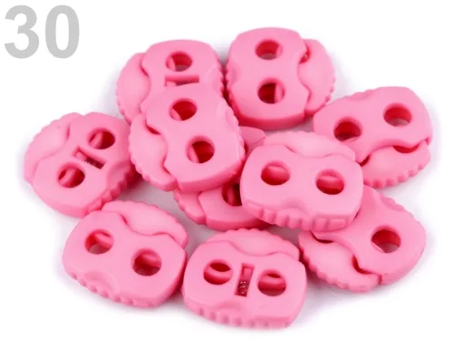 Kordelstopper mit in Rosa, Nahaufnahme