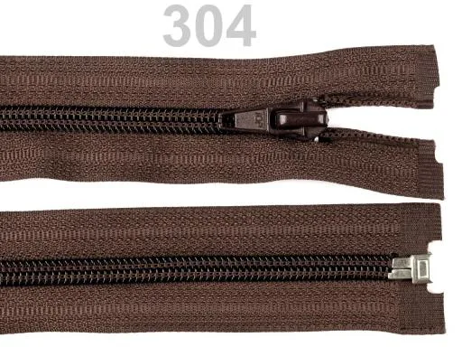 Reißverschluss teilbar 65 cm in Schokoladenbraun, Spirale 5 mm