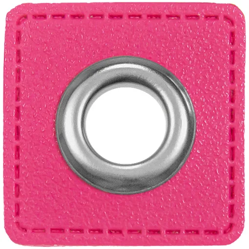 Ösen-Patches Pink, Nahaufnahme im Sortiment der Stoffkönigin
