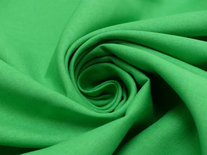 Baumwollwebware / Popeline in Giftgrün, Meterware im Detail