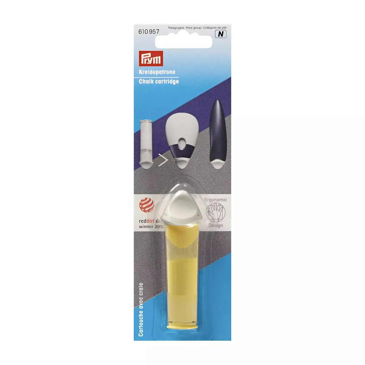 Prym Kreidepatrone Gelb Ergonomics, Kreidemarkierung von Prym