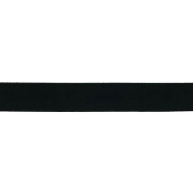 Gummiband in Schwarz, Meterware im Ausschnitt