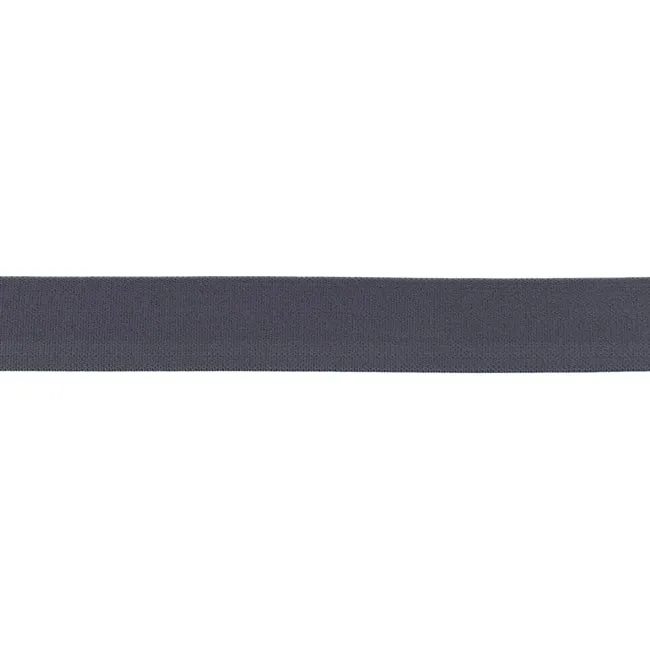 Gummiband in Dunkelgrau, Meterware im Ausschnitt