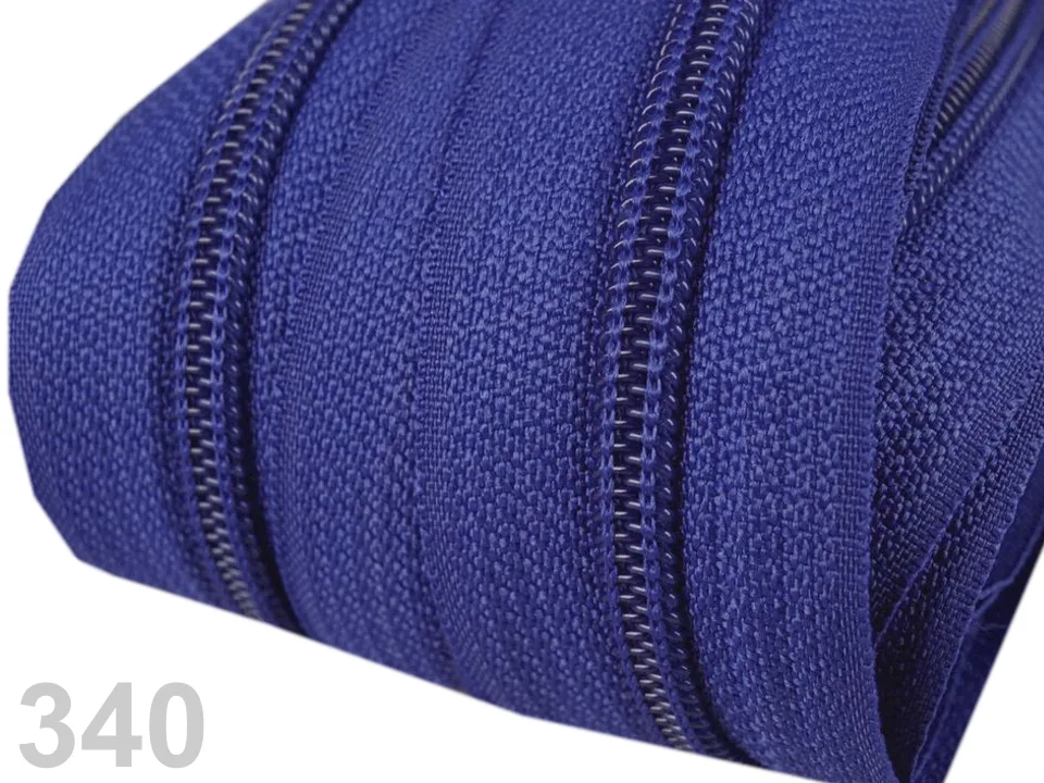 Reißverschluss als Meterware in Royalblau, spiralförmig, mit 5 mm Spiralbreite