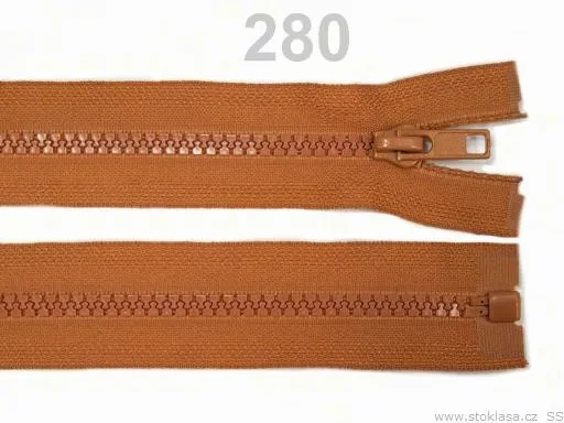 Reißverschluss teilbar 75 cm in Ocker, Krampe 5 mm