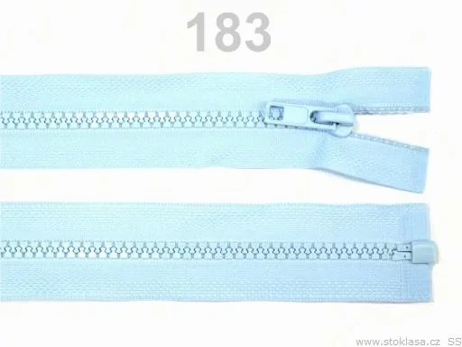 Reißverschluss teilbar 75 cm in Eisblau, Krampe 5 mm