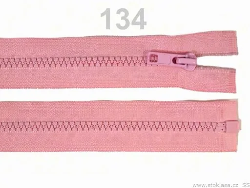 Reißverschluss teilbar 75 cm in Babyrosa, Krampe 5 mm