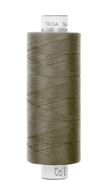 Spule Amann Troja Nähgarn in Khaki, Farbnummer 0650