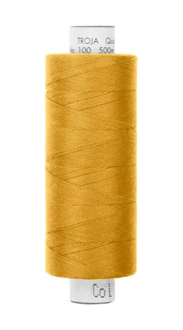 Spule Amann Troja Nähgarn in Goldgelb, Farbnummer 0118