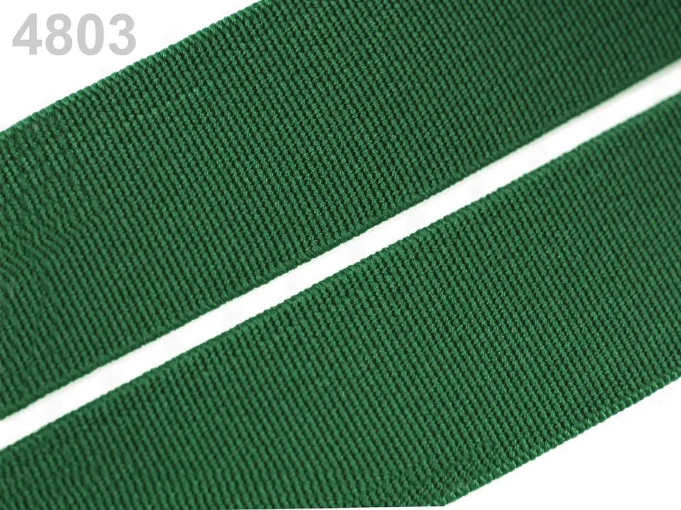 Gummiband Grasgrün, Meterware im Ausschnitt