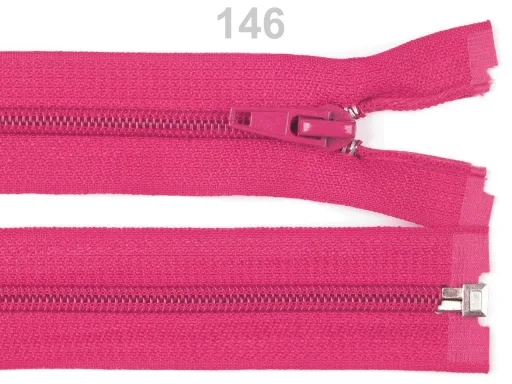 Reißverschluss teilbar 85 cm in Himbeere, Spirale 5 mm