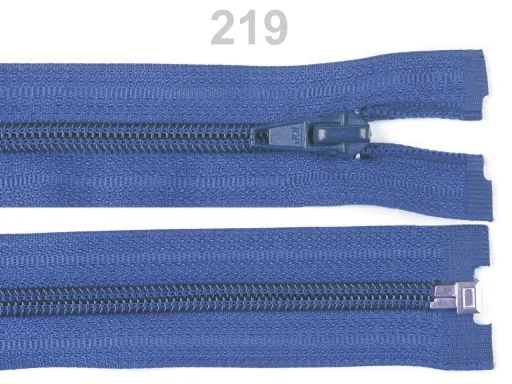 Reißverschluss teilbar 85 cm in Blau, Spirale 5 mm