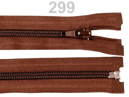 Reißverschluss teilbar 85 cm in Braun, Spirale 5 mm