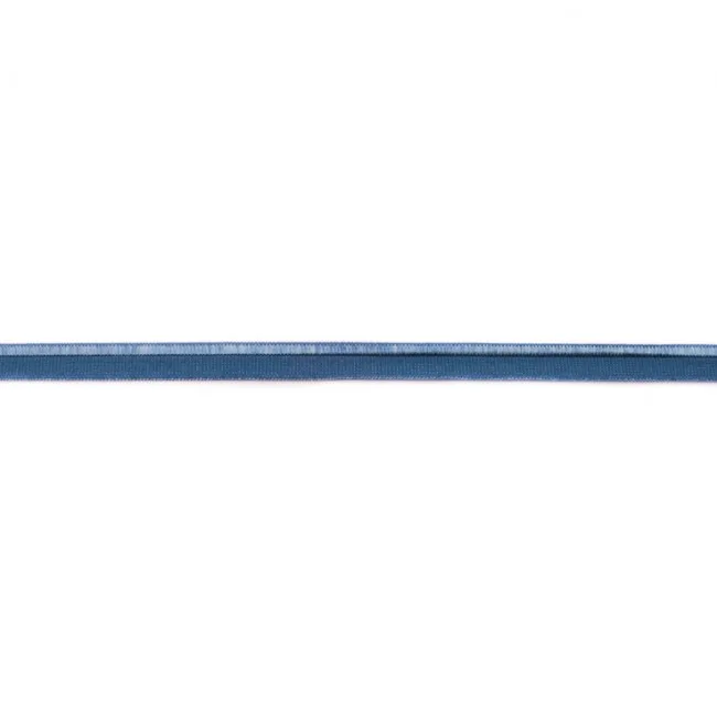 elastisches Glanz-Paspelband Jeans, Meterware im Ausschnitt