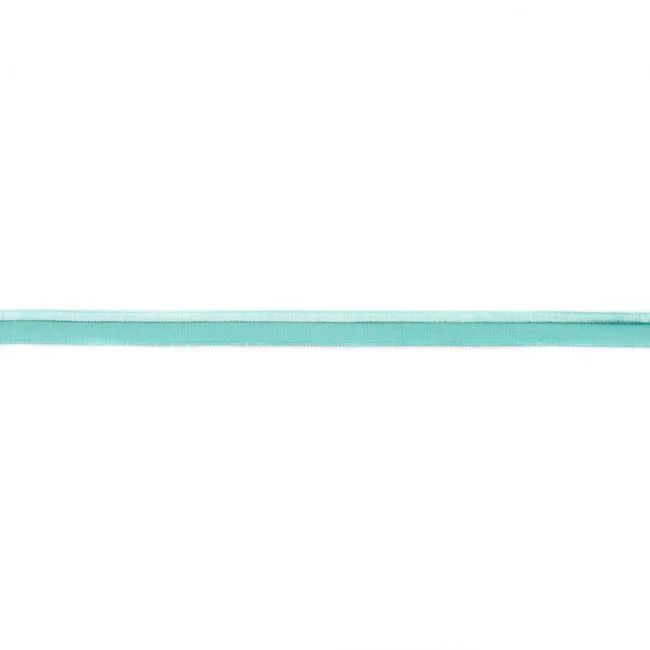 elastisches Glanz-Paspelband Mint, Meterware im Ausschnitt