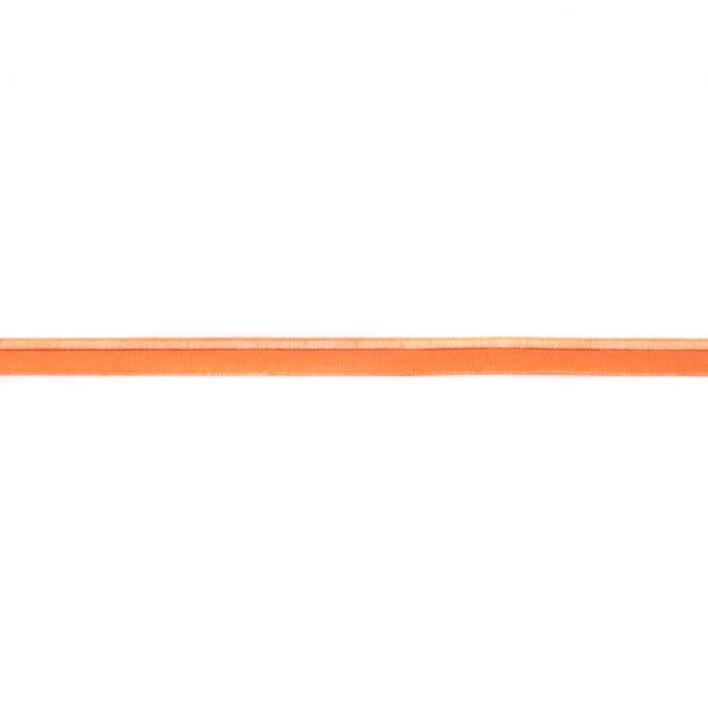elastisches Glanz-Paspelband Orange, Meterware im Ausschnitt