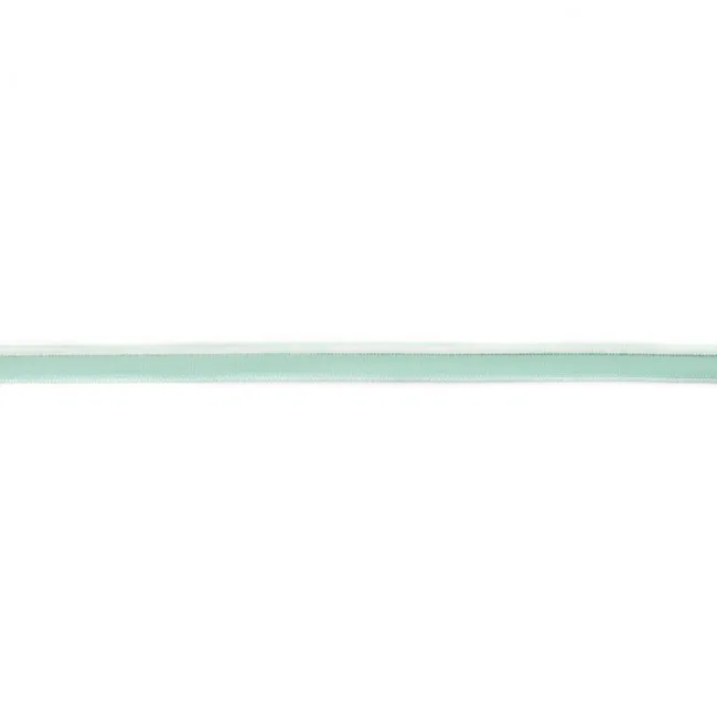 elastisches Glanz-Paspelband Helles Mint, Meterware im Ausschnitt
