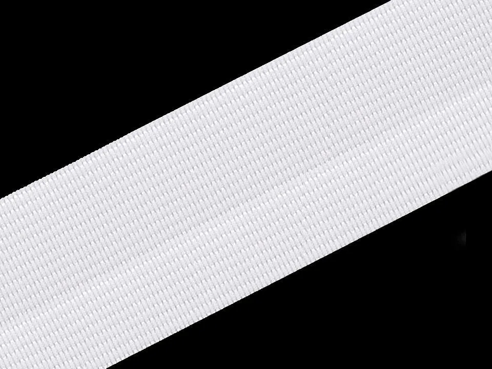 Gummiband Weiß, Meterware im Ausschnitt