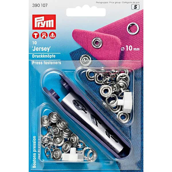 Prym Jerseydruckknöpfe Silber, Jersey-Druckknopf von Prym