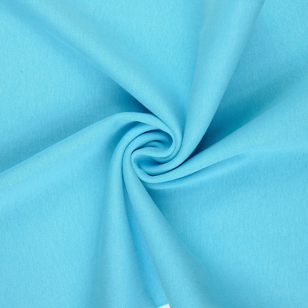 Bündchen Feinripp in Ozeanblau, Stoff im Detail