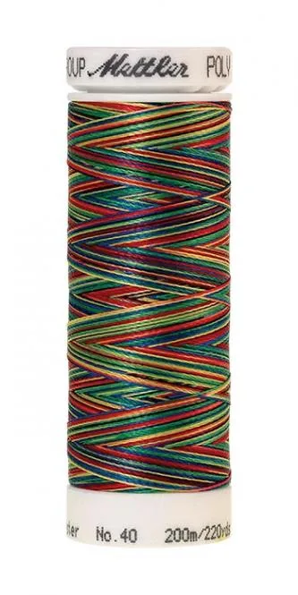 Spule Poly Sheen Multi Primary Mix, bunt mit Rot, Blau, Gelb und Grün