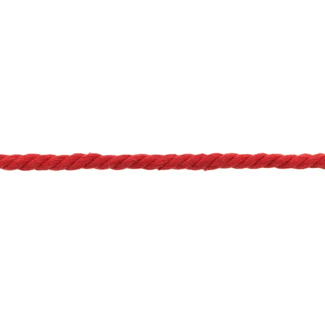 Kordelschnur gedreht in Rot, Meterware im Ausschnitt