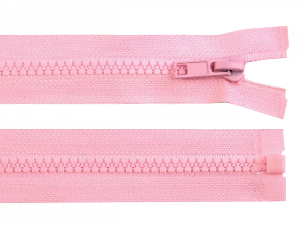 Reißverschluss teilbar 45 cm in Babyrosa, Krampe 5 mm
