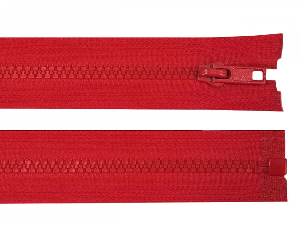 Reißverschluss teilbar 50 cm in Rot, Krampe 5 mm