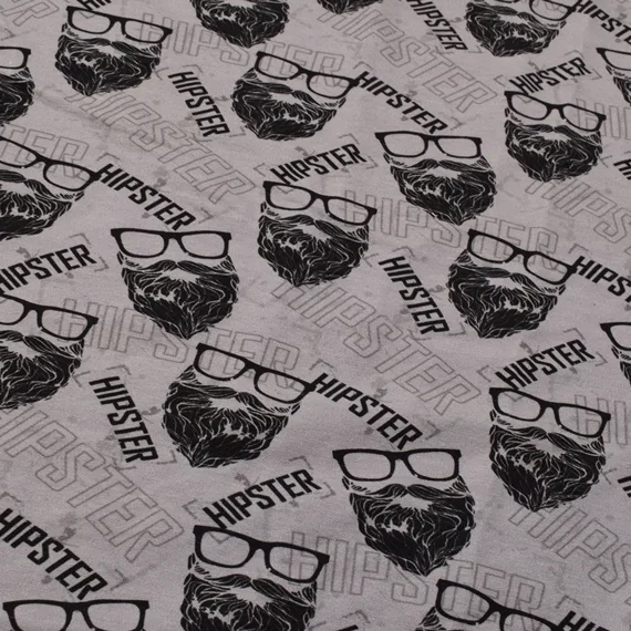Sommersweat French Terry in Weiß/Schwarz, Meterware im Detail