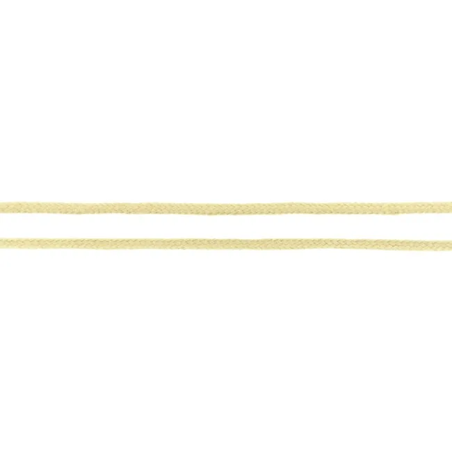 Baumwollkordel doppelt gewebt in Beige, Meterware im Ausschnitt