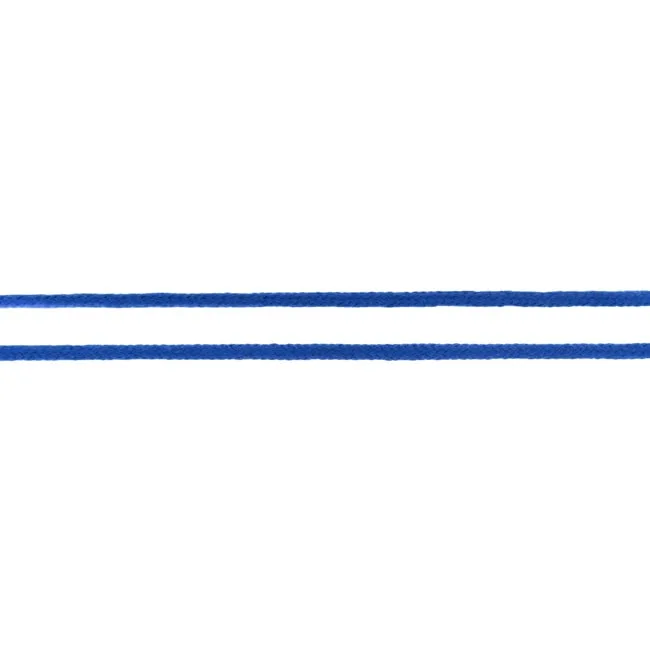 Baumwollkordel doppelt gewebt in Royalblau, Meterware im Ausschnitt