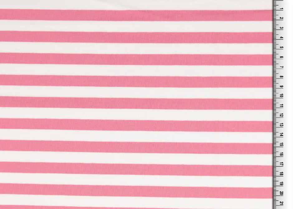 Sommersweat French Terry in Rosa/Weiß, Meterware im Detail