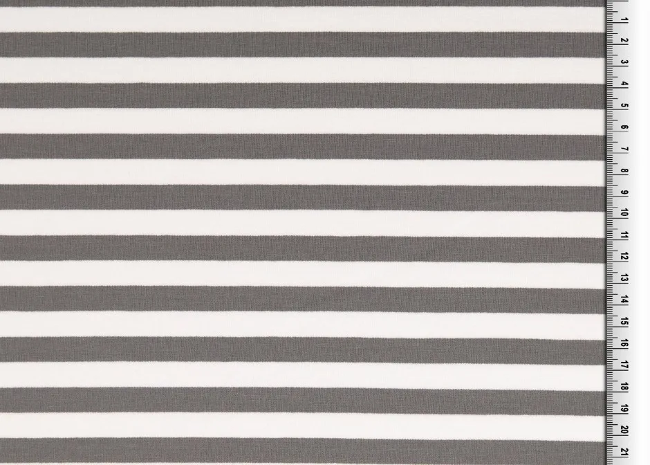 Sommersweat French Terry in Grau/Weiß, Meterware im Detail