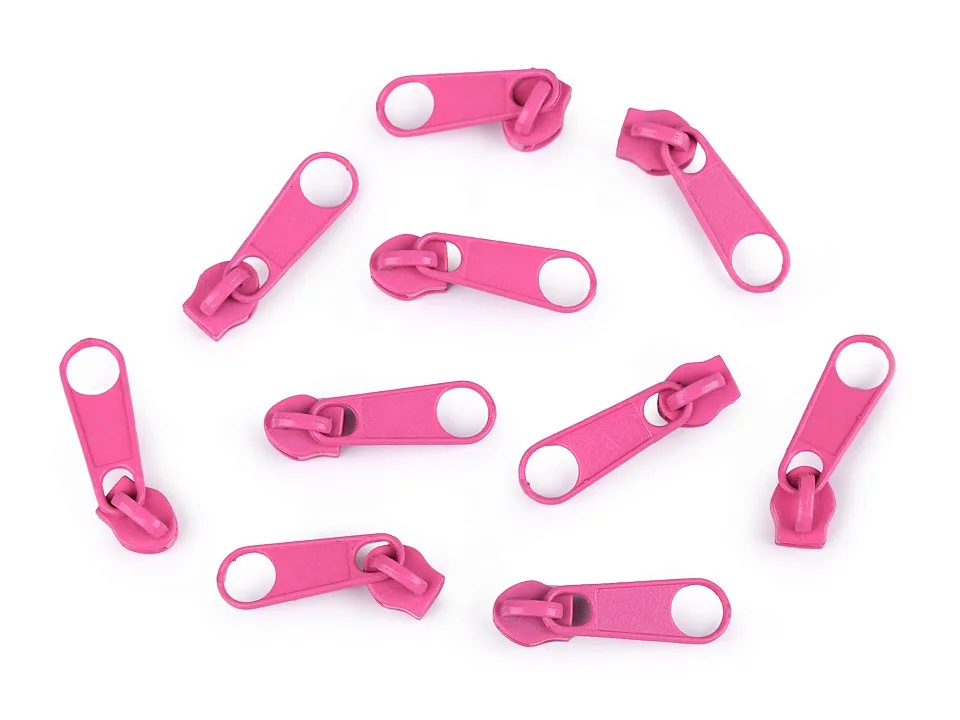 Zipper Schieber in Rosa für spiralförmige Reißverschlüsse, 3 mm Spiralbreite