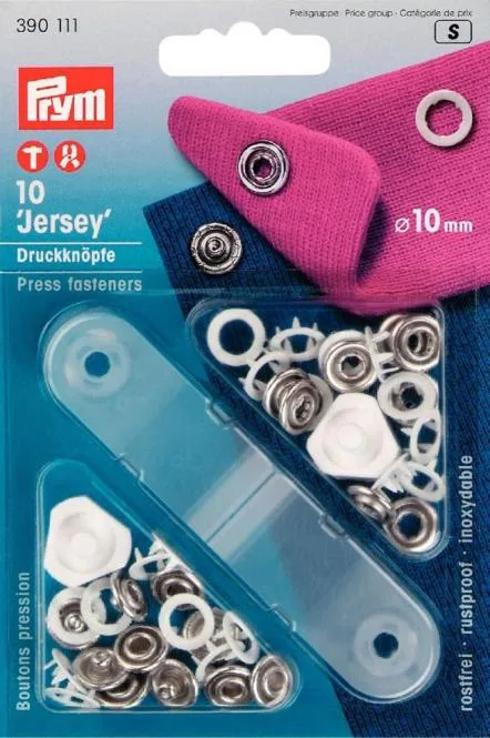 Prym Jerseydruckknöpfe Weiß, Jersey-Druckknopf von Prym