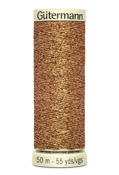Spule Gütermann Metallic Effektgarn in Kupfer, Farbcode 36