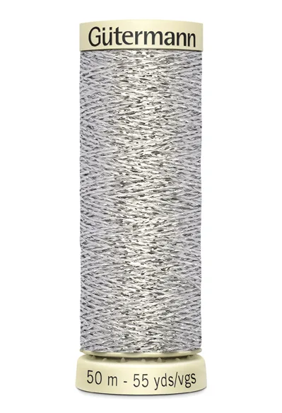 Spule Gütermann Metallic Effektgarn in Silber, Farbcode 41