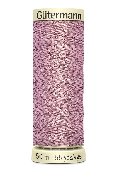 Spule Gütermann Metallic Effektgarn in Hellrosa, Farbcode 624