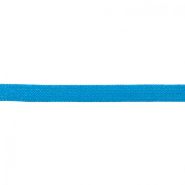 Flachkordel in Aqua, Meterware im Ausschnitt