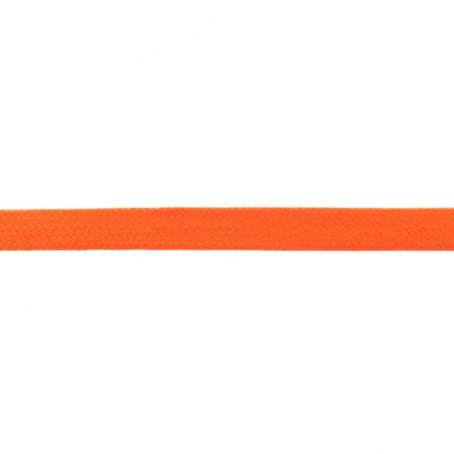 Flachkordel in Orange, Meterware im Ausschnitt