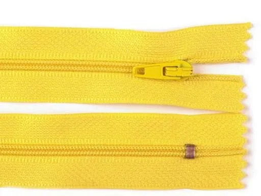 Reißverschluss nicht teilbar 25 cm in Zitronengelb, Spirale 3 mm