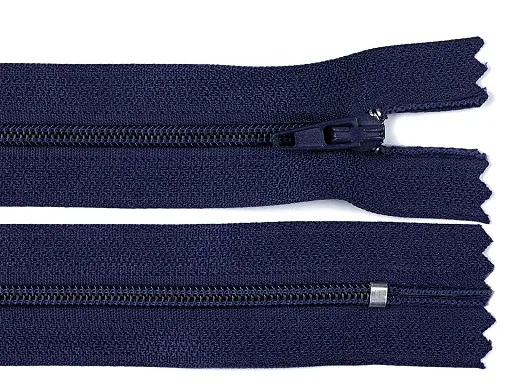 Reißverschluss nicht teilbar 25 cm in Dunkelblau, Spirale 3 mm