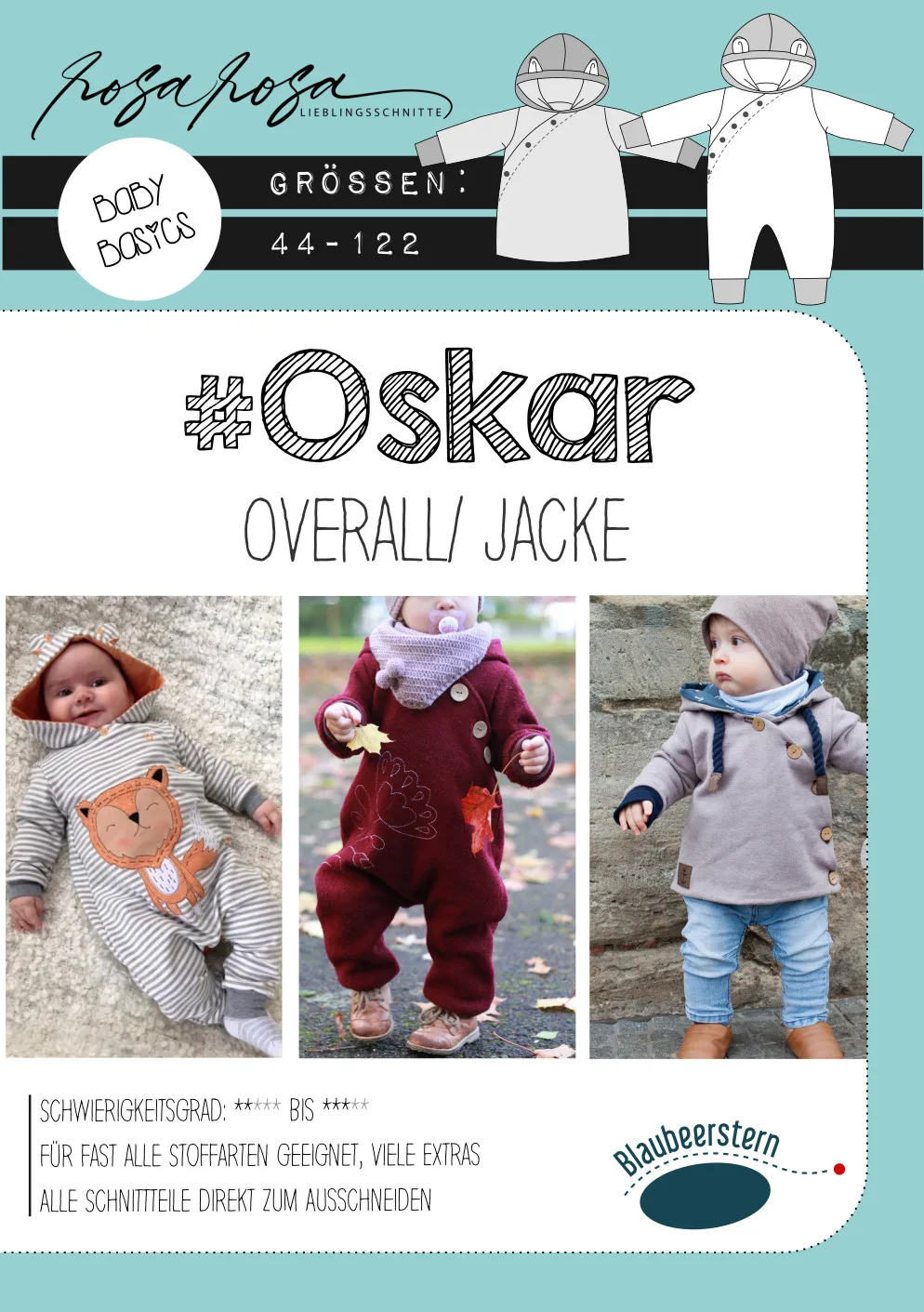 Schnittmuster Overall/Jacke Oskar von, Titelbild des Schnitts