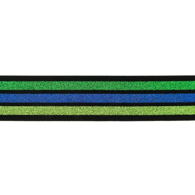 Gummiband in Grün, Meterware im Ausschnitt