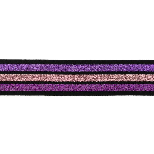 Gummiband in Bunt, Meterware im Ausschnitt