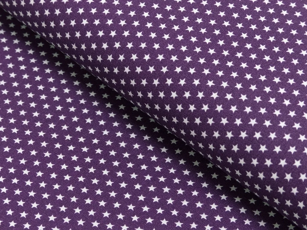 Baumwollwebware / Popeline in Lila, Meterware im Detail