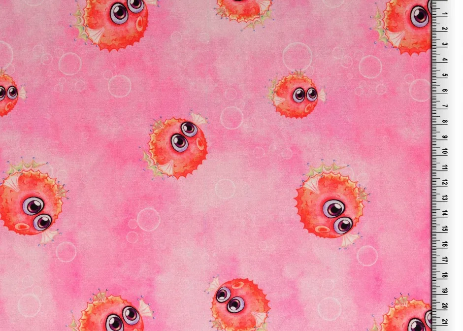 Baumwolljersey in Rosa, Meterware im Detail